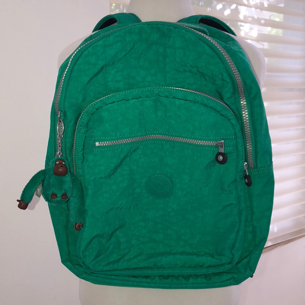 forrest green large kipling backpack